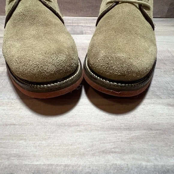 1901 Mens Round Toe Oxford  Round Toe Comfort Tan Leather Suede Shoe Size: 8M - Picture 5 of 14